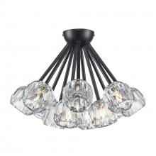  11738 BK - Crystal Court 12 - Light Semi Flush Mount